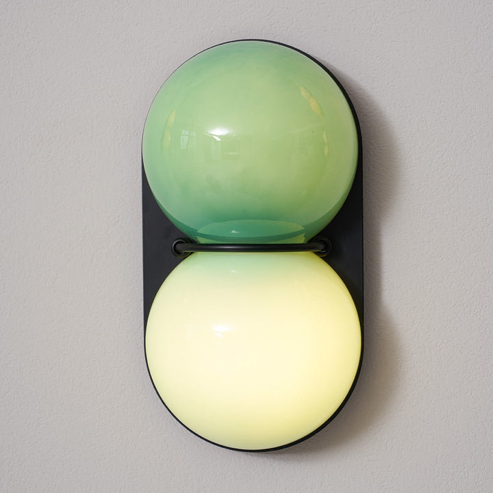 Two Globe Glass Wall Sconce