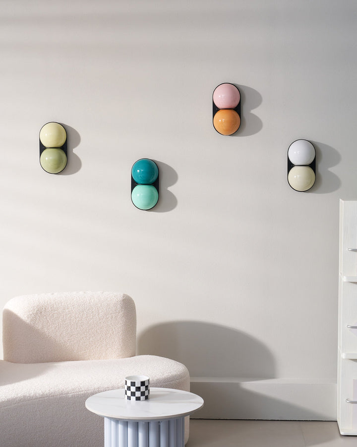 Two Globe Glass Wall Sconce