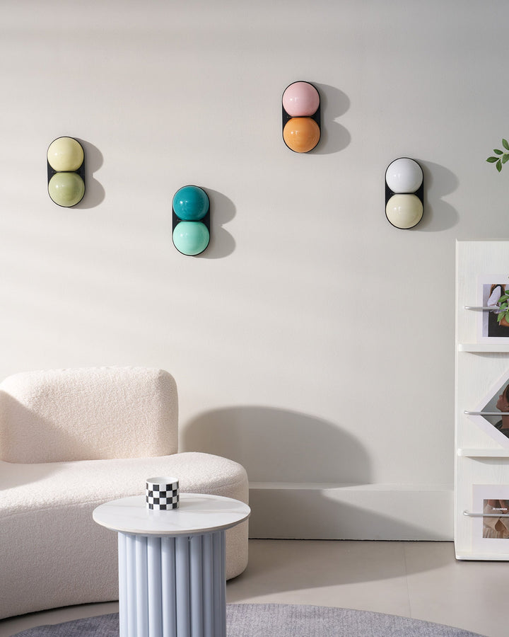 Two Globe Glass Wall Sconce