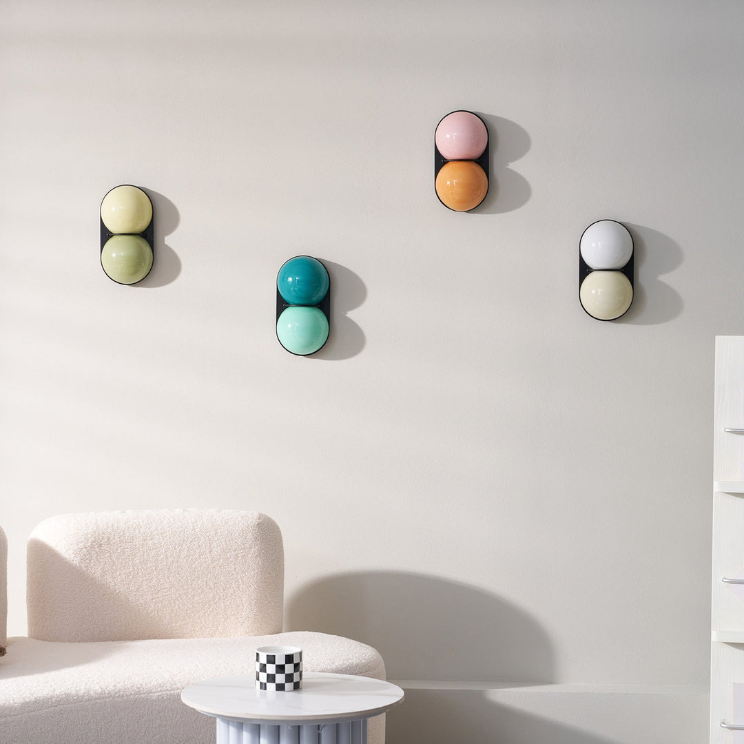 Two Globe Glass Wall Sconce
