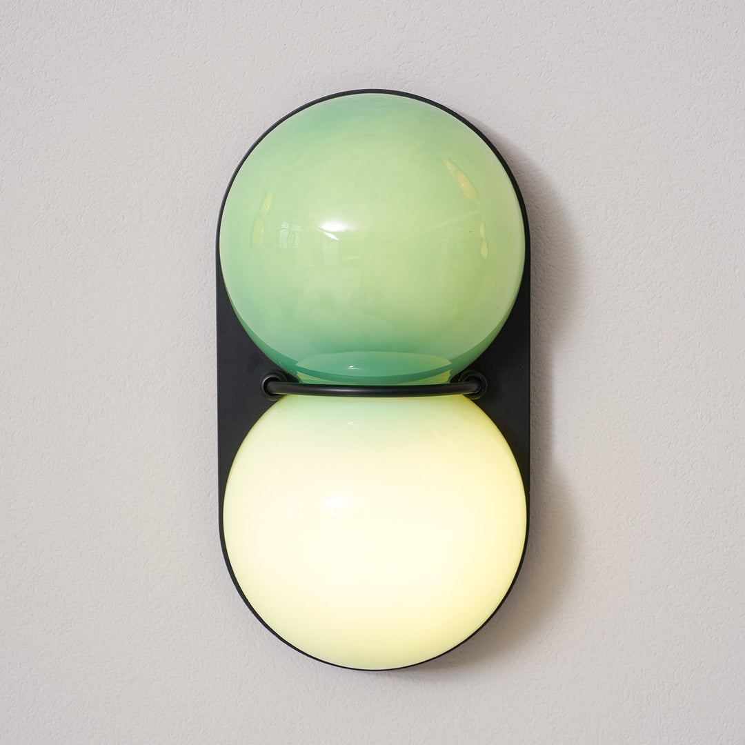 Two Globe Glass Wall Sconce