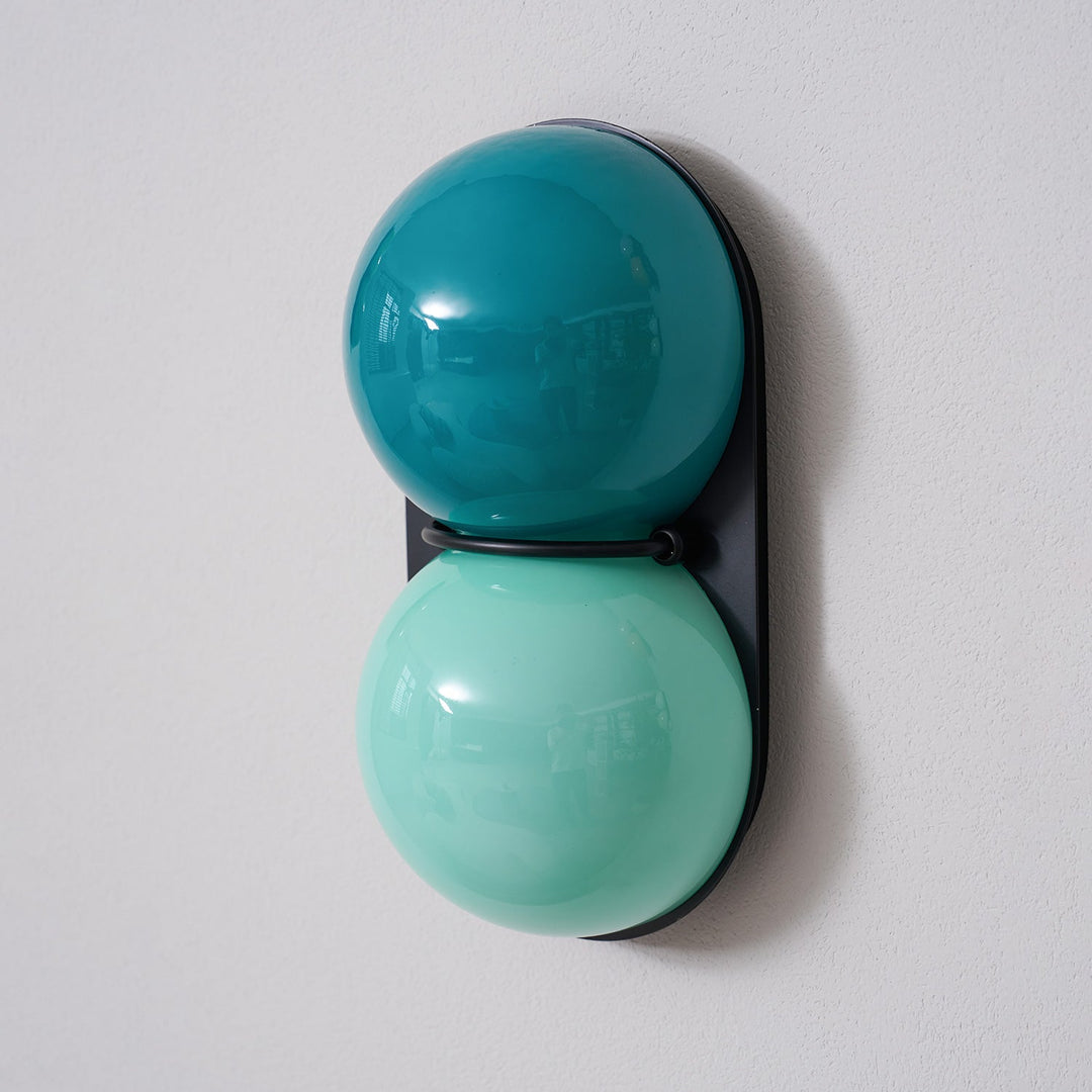 Two Globe Glass Wall Sconce