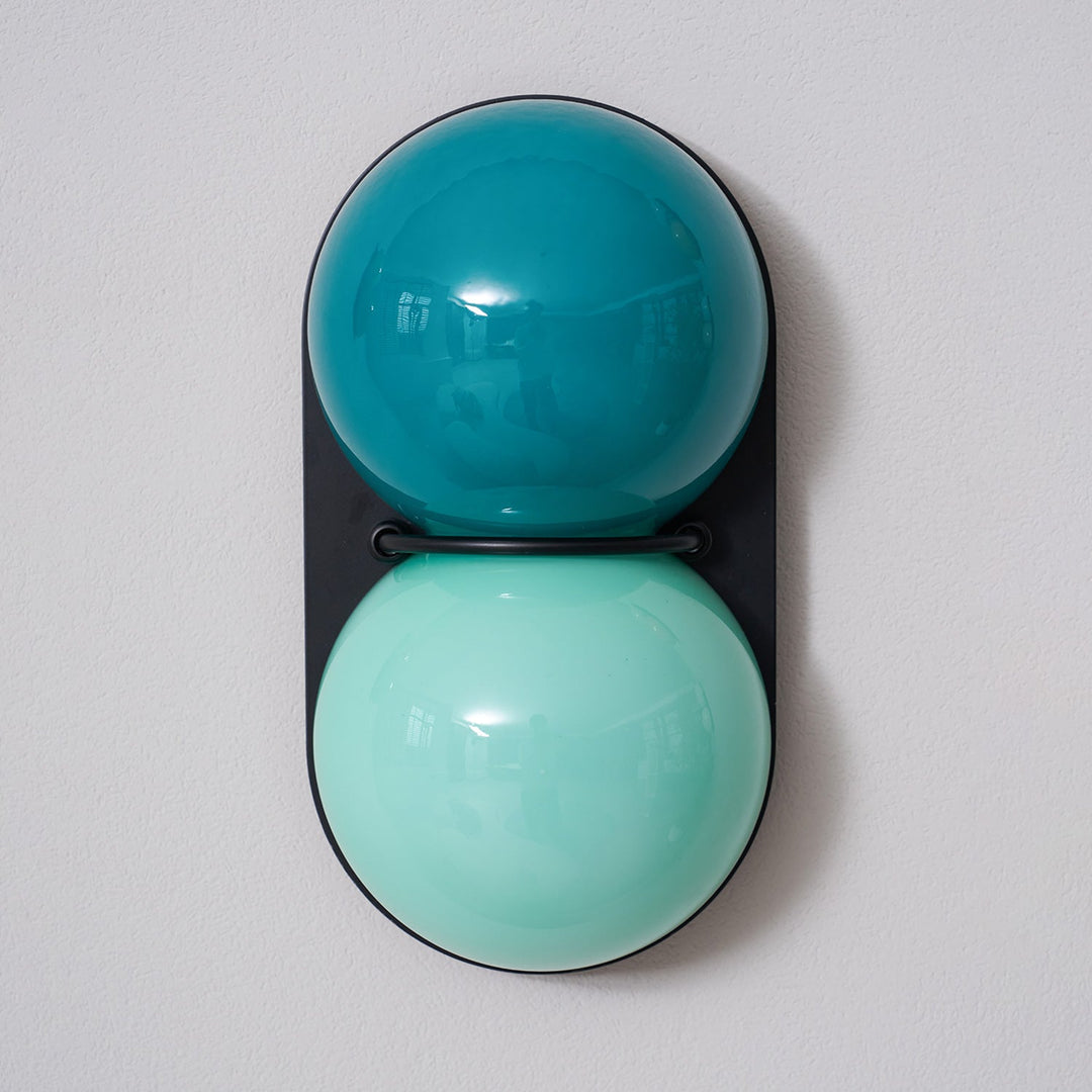 Two Globe Glass Wall Sconce