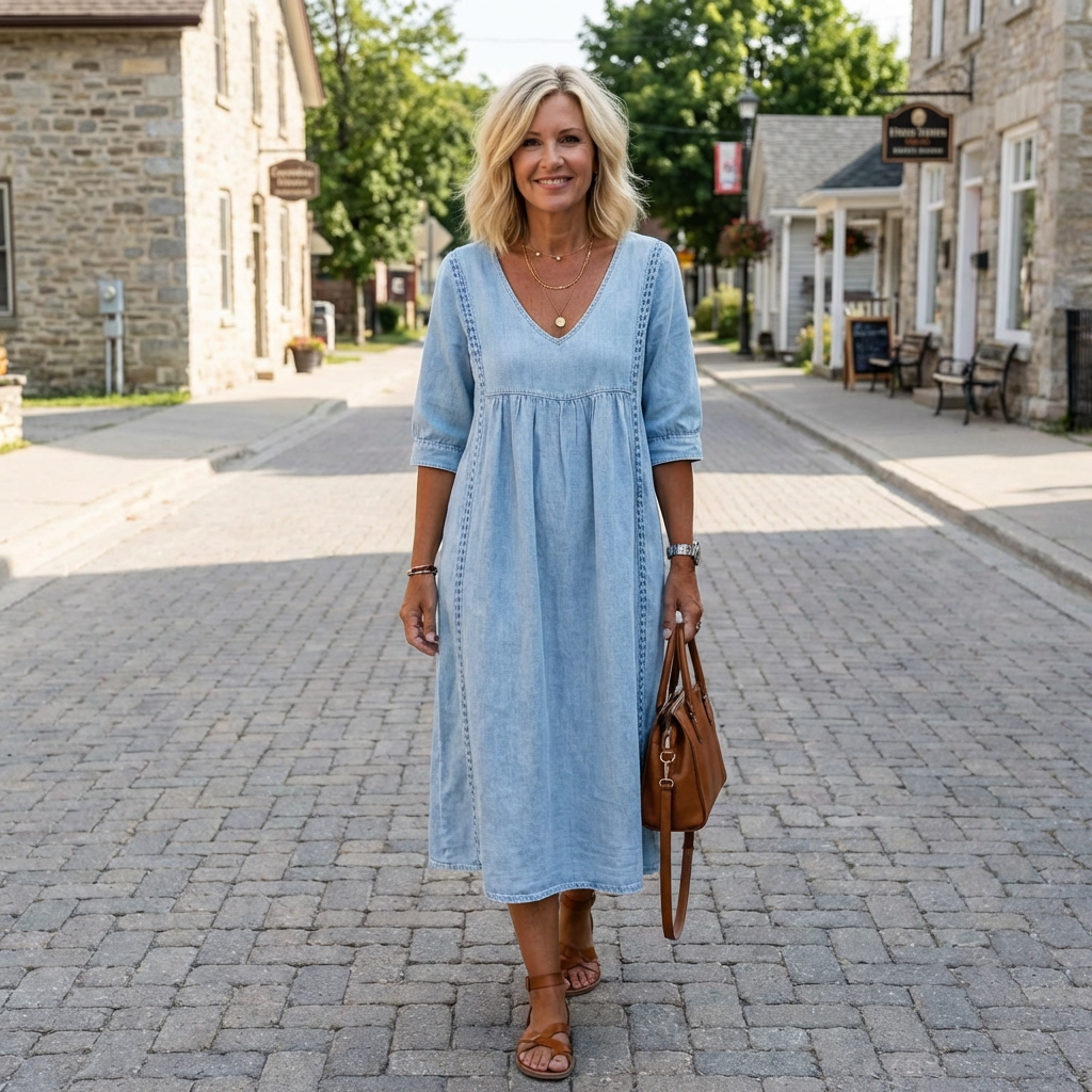 VINTAGEDENIMJURK LOSSE PASVORM VOOR VROUWEN