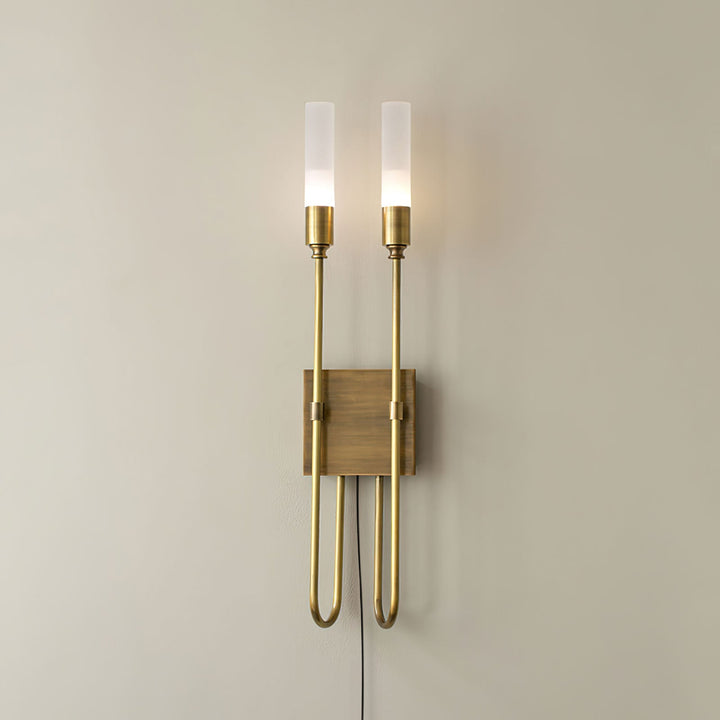Double Arrow Plug-in Wall Sconce