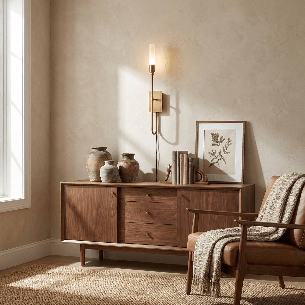 Double Arrow Plug-in Wall Sconce