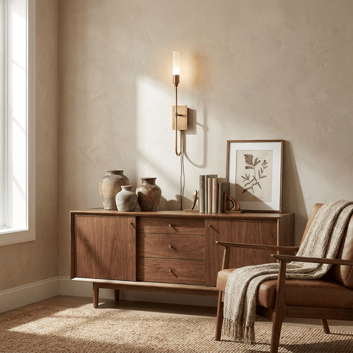 Double Arrow Plug-in Wall Sconce