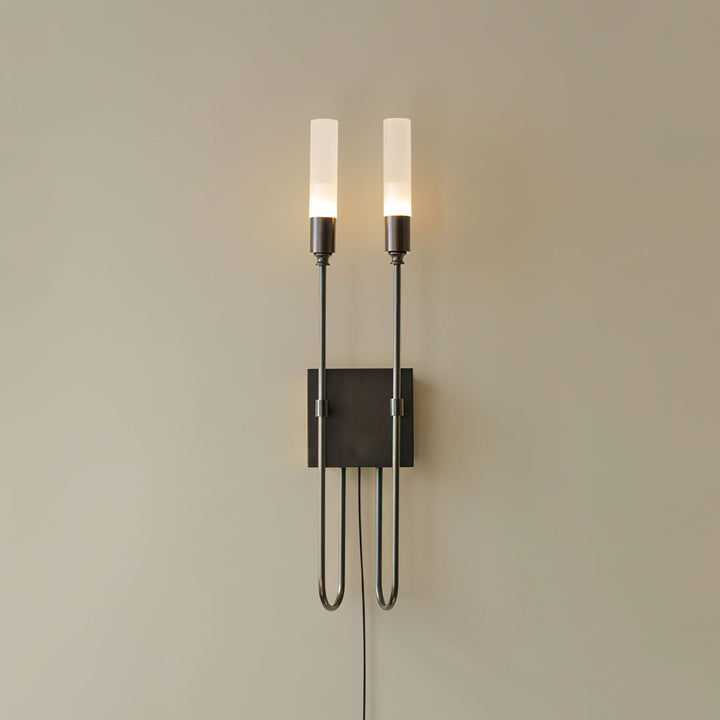 Double Arrow Plug-in Wall Sconce