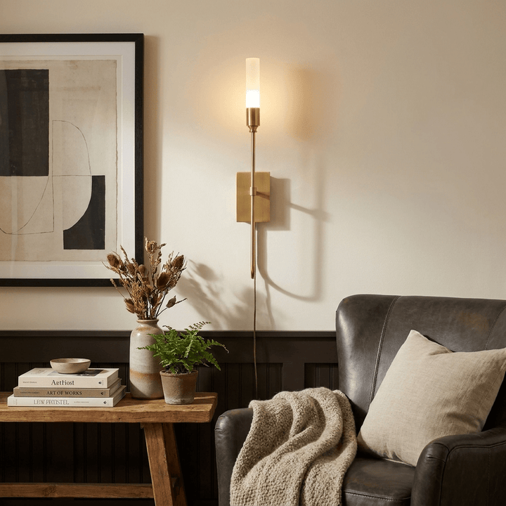 Double Arrow Plug-in Wall Sconce
