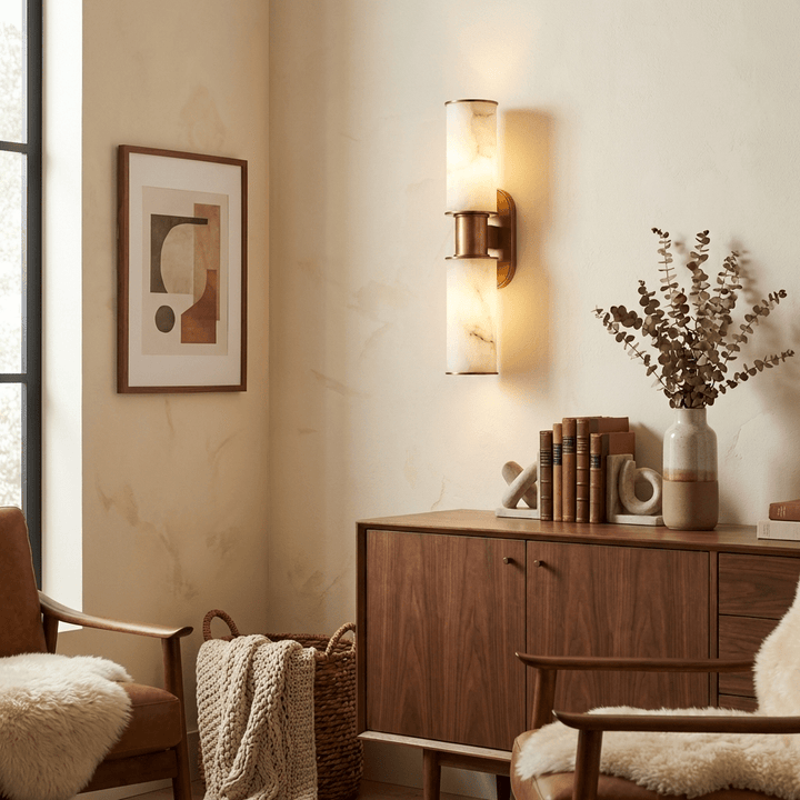 Dualis Alabaster Wall Sconce