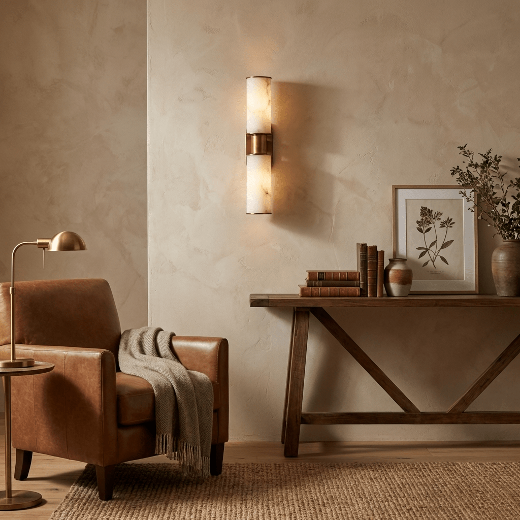 Dualis Alabaster Wall Sconce