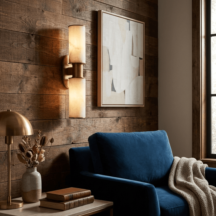 Dualis Alabaster Wall Sconce