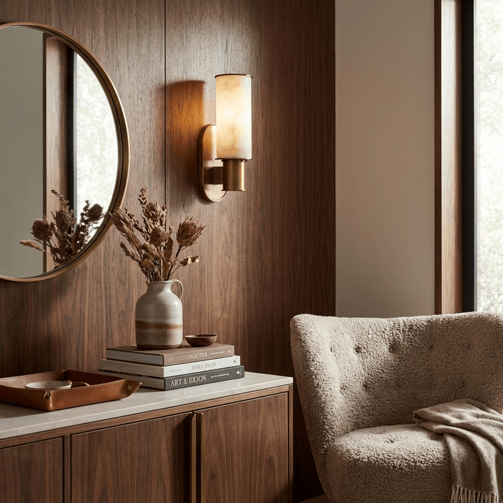 Dualis Alabaster Wall Sconce