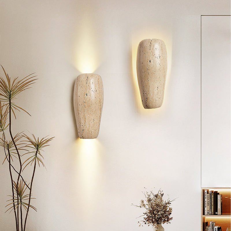 Earthy Stone Wall Sconce