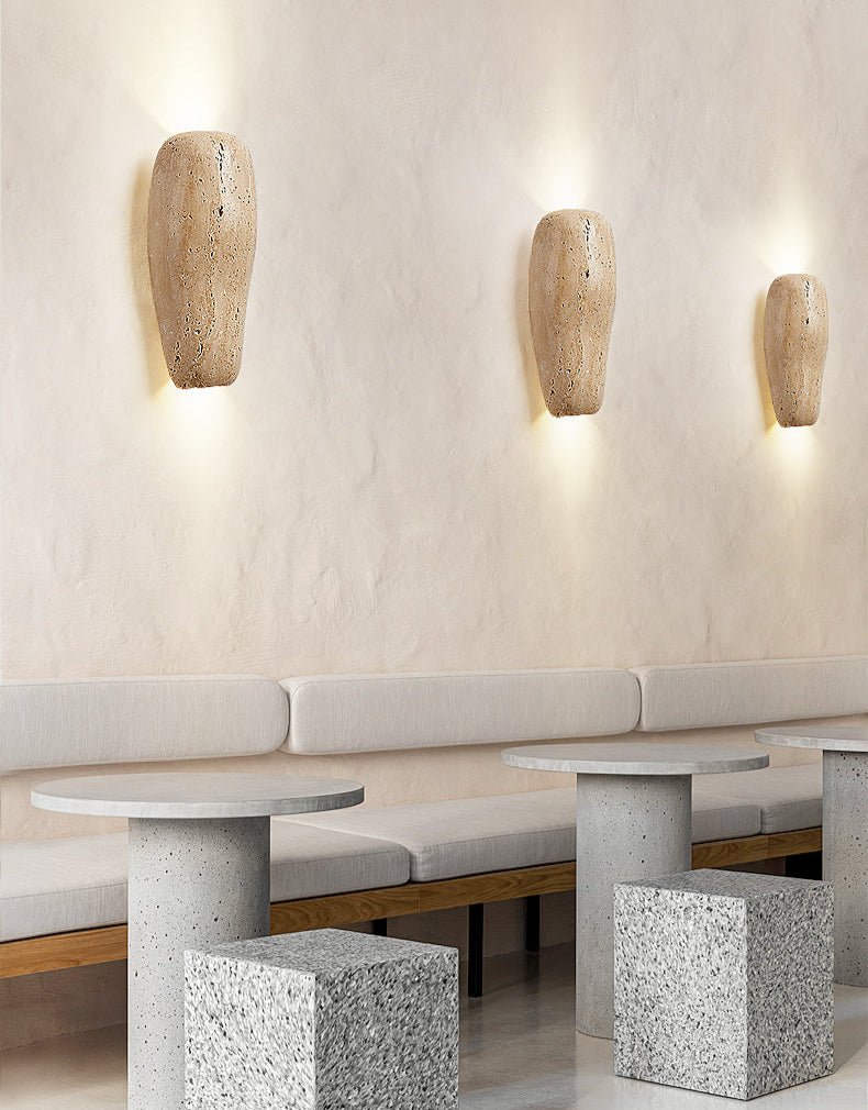 Earthy Stone Wall Sconce