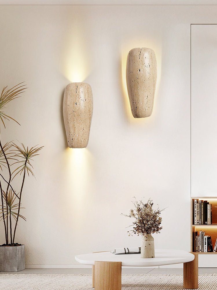 Earthy Stone Wall Sconce