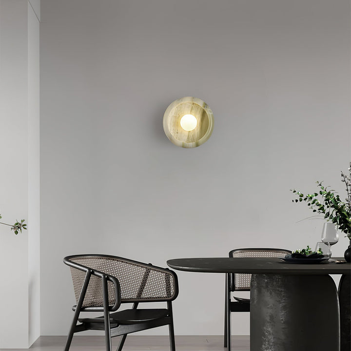 Eclipse Jade Alabaster Wall Sconce