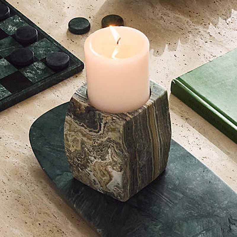 Elara Agate Candle Holder