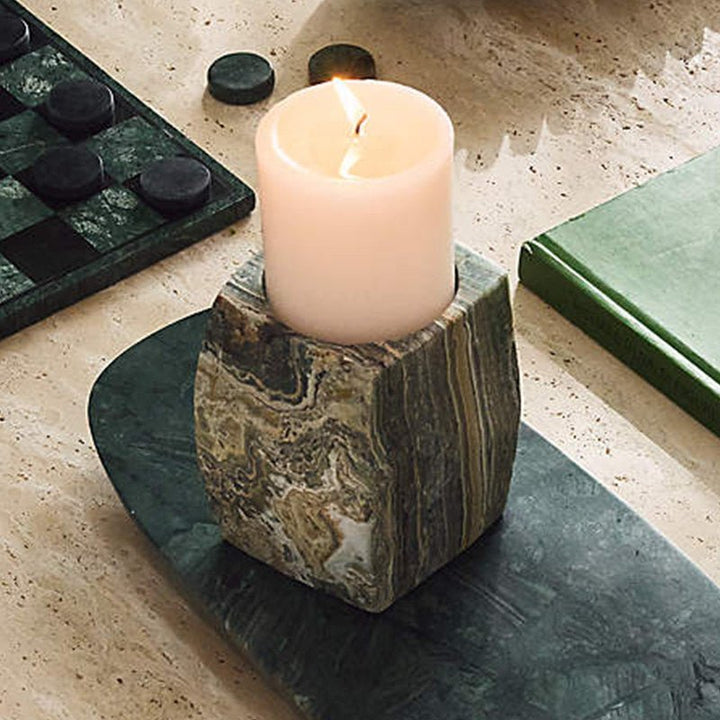 Elara Agate Candle Holder