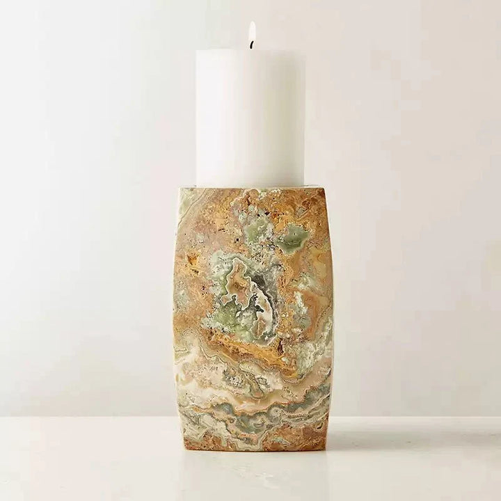 Elara Agate Candle Holder