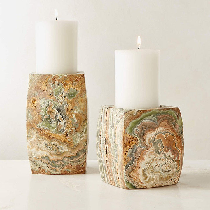 Elara Agate Candle Holder