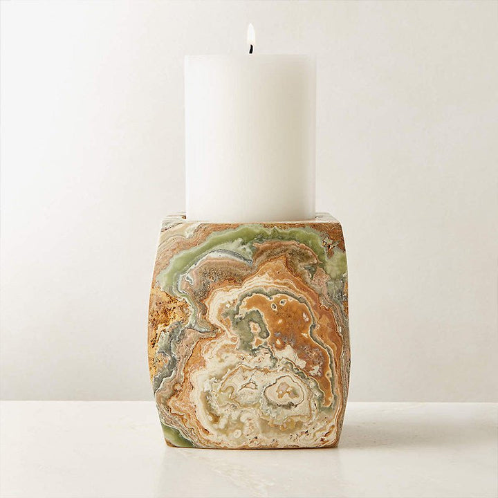 Elara Agate Candle Holder