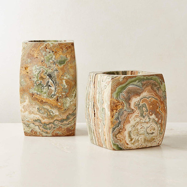 Elara Agate Candle Holder