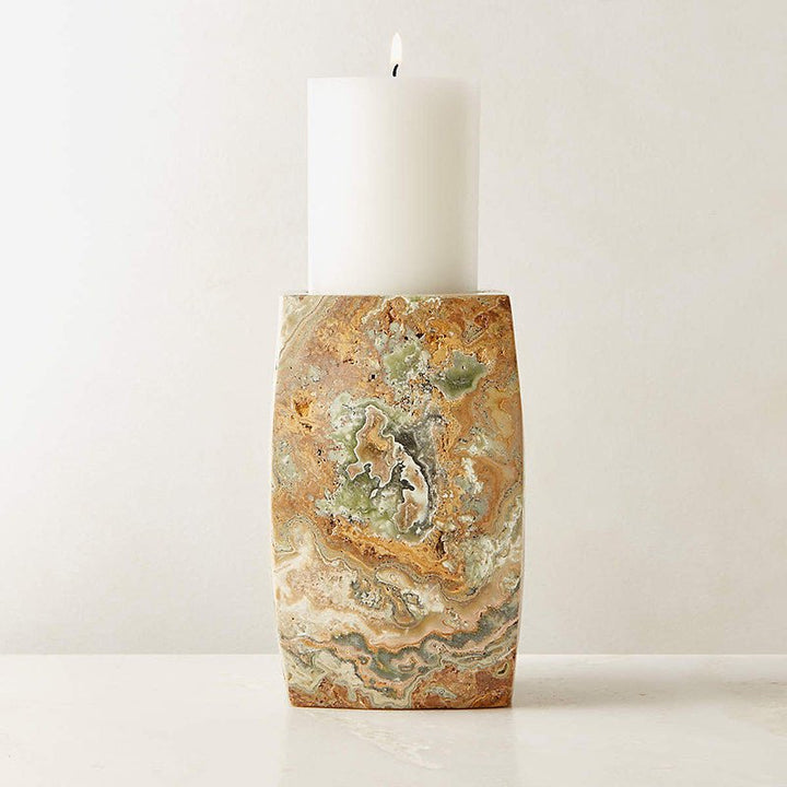 Elara Agate Candle Holder