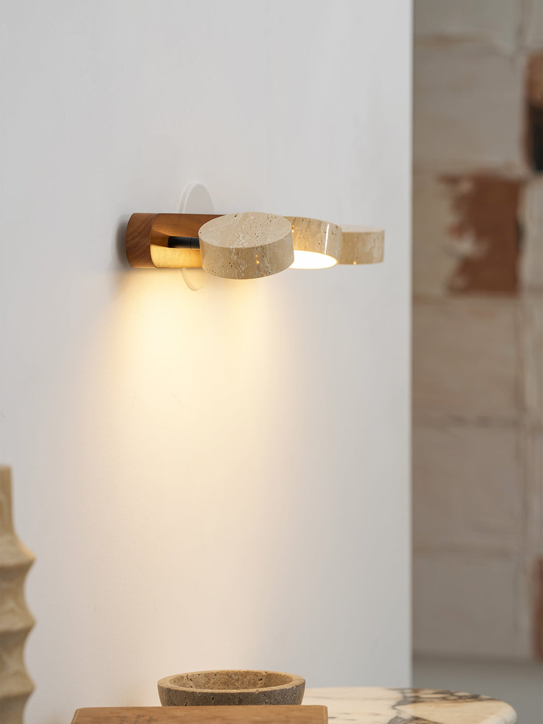 Travertine Duo Wall Light
