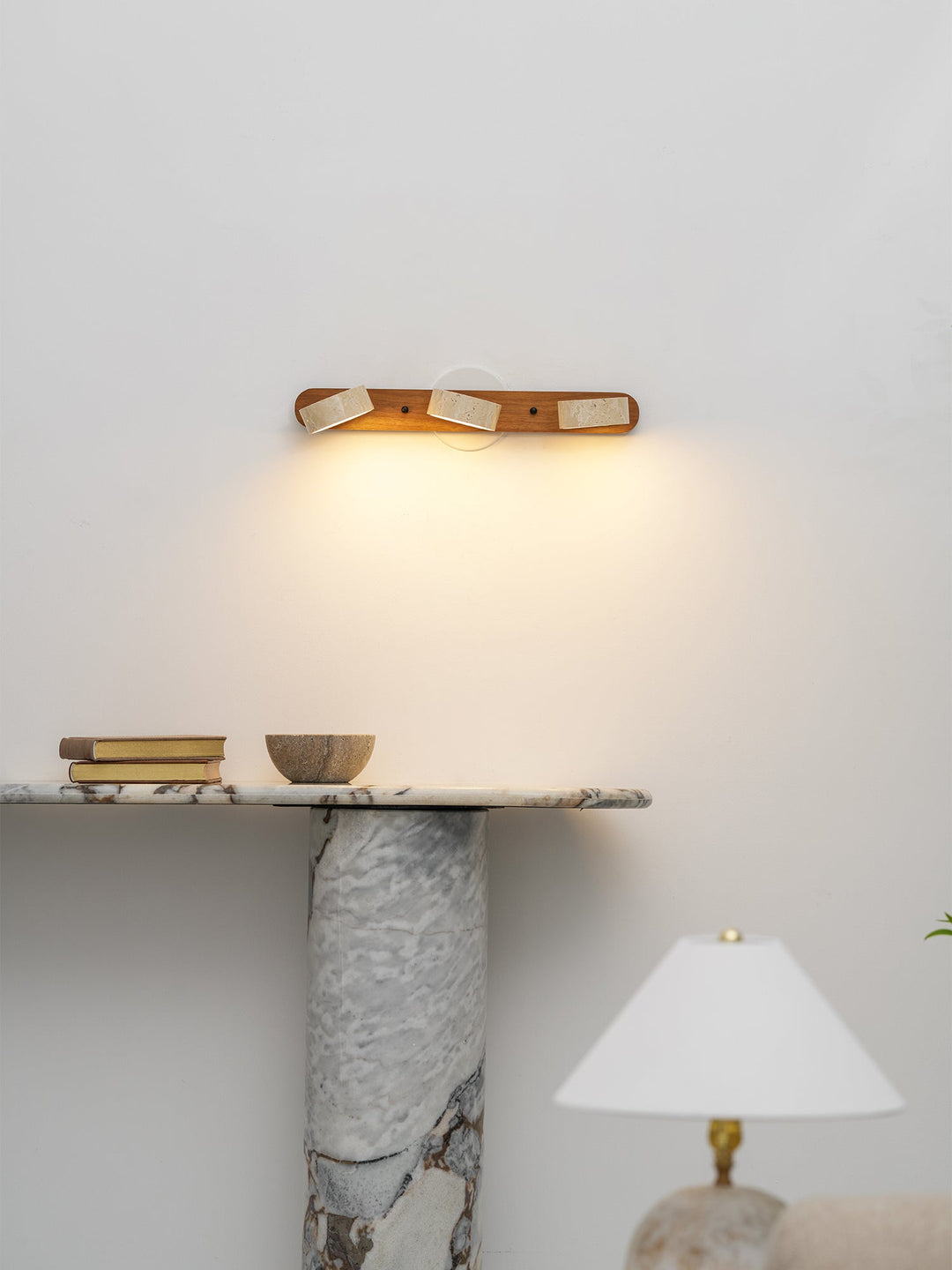 Travertine Duo Wall Light