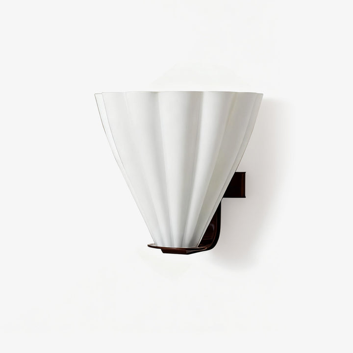 Fan Shaped Glass Wall Sconce