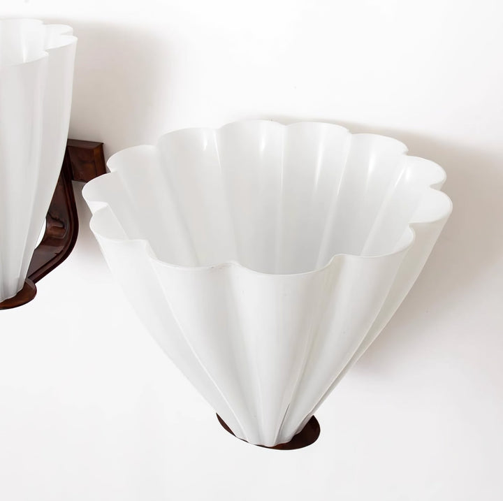 Fan Shaped Glass Wall Sconce