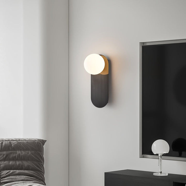 Flat Base Globe Sconce
