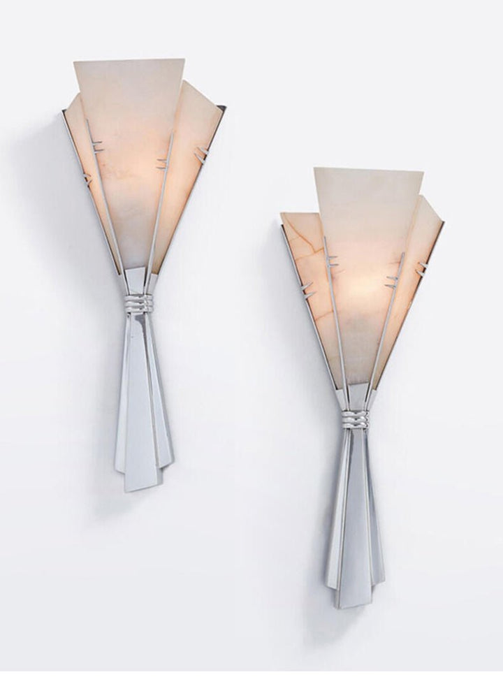 Florent Alabaster Fan Wall Sconce