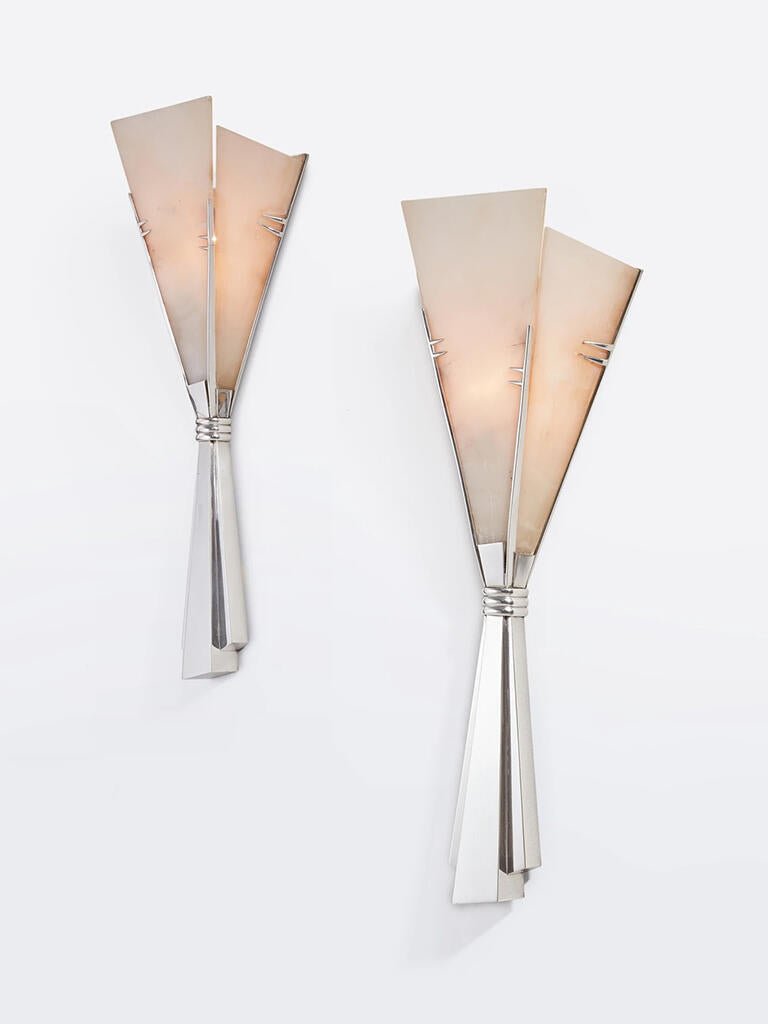 Florent Alabaster Fan Wall Sconce