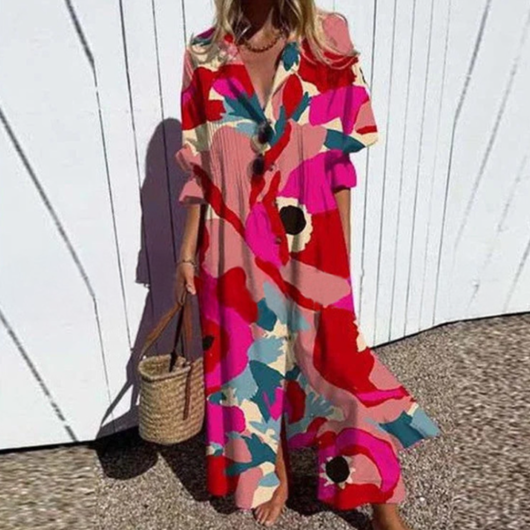 MAXI-JURK MET PRINT VOOR VROUWEN