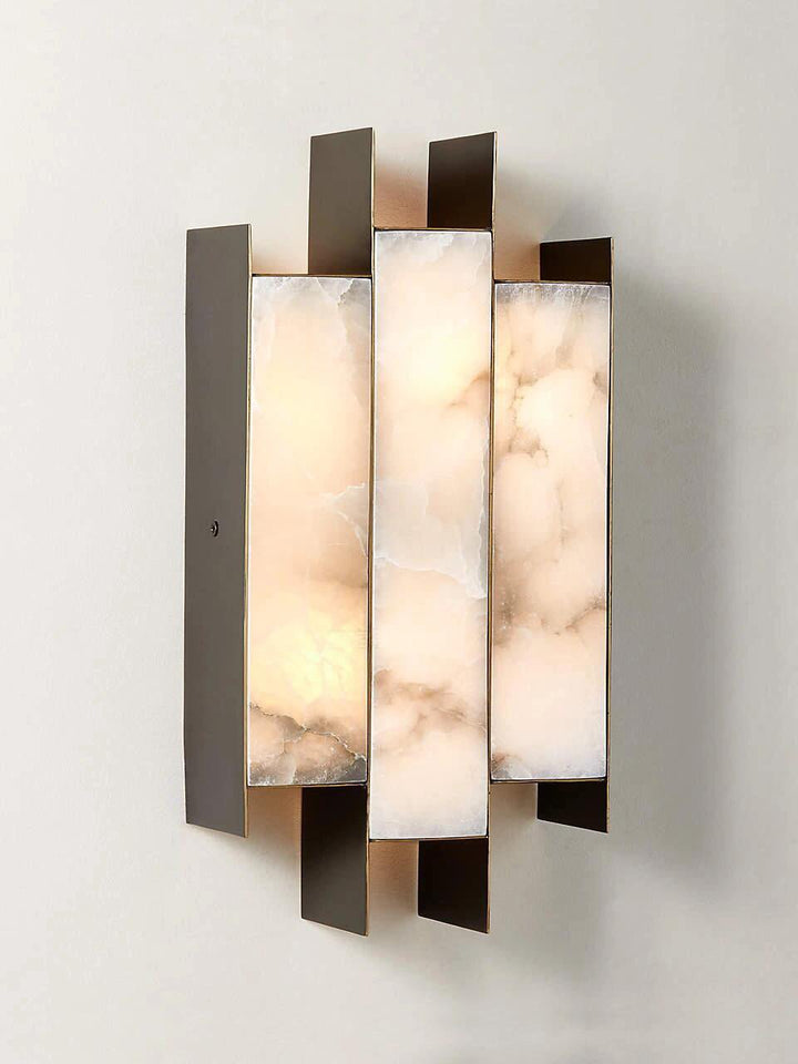 Folded Alabaster Panel Sconce