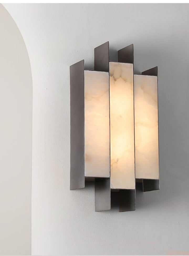 Folded Alabaster Panel Sconce