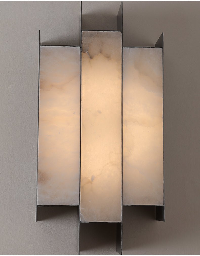 Folded Alabaster Panel Sconce