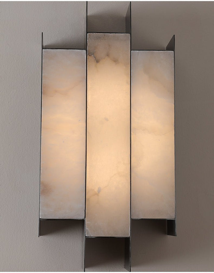 Folded Alabaster Panel Sconce