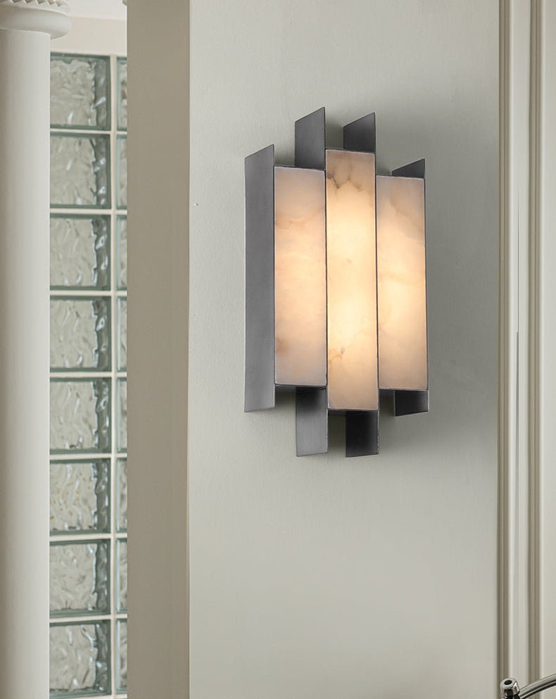 Folded Alabaster Panel Sconce