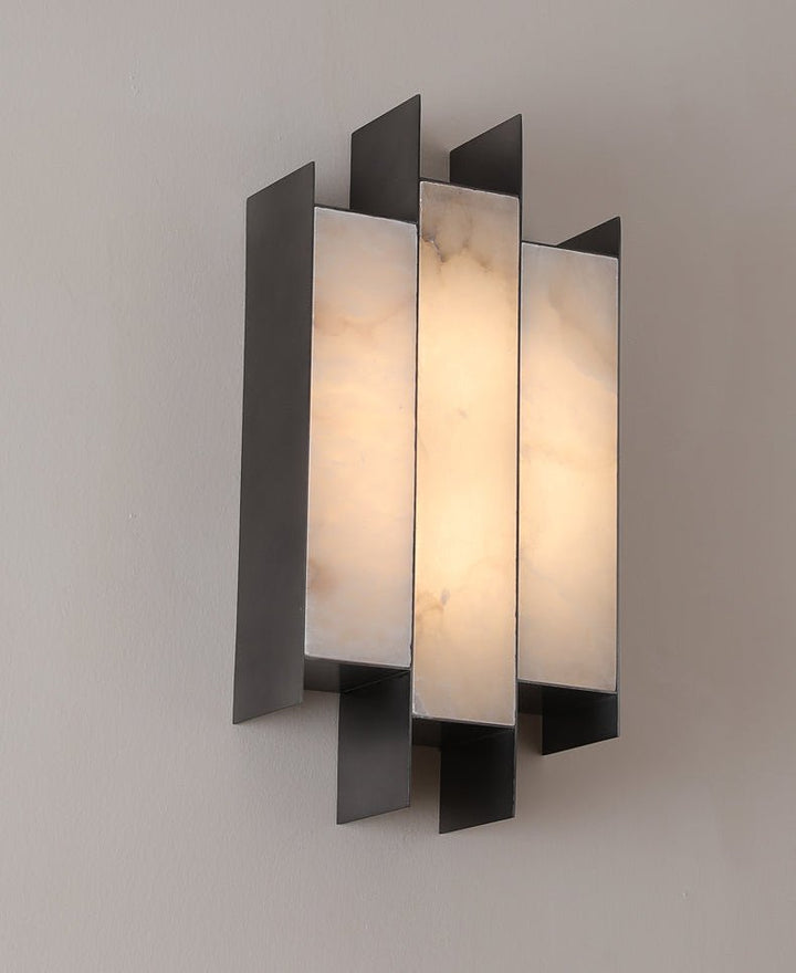 Folded Alabaster Panel Sconce
