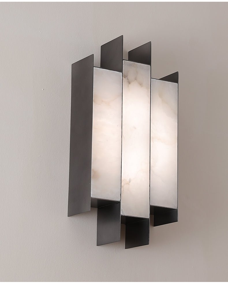 Folded Alabaster Panel Sconce