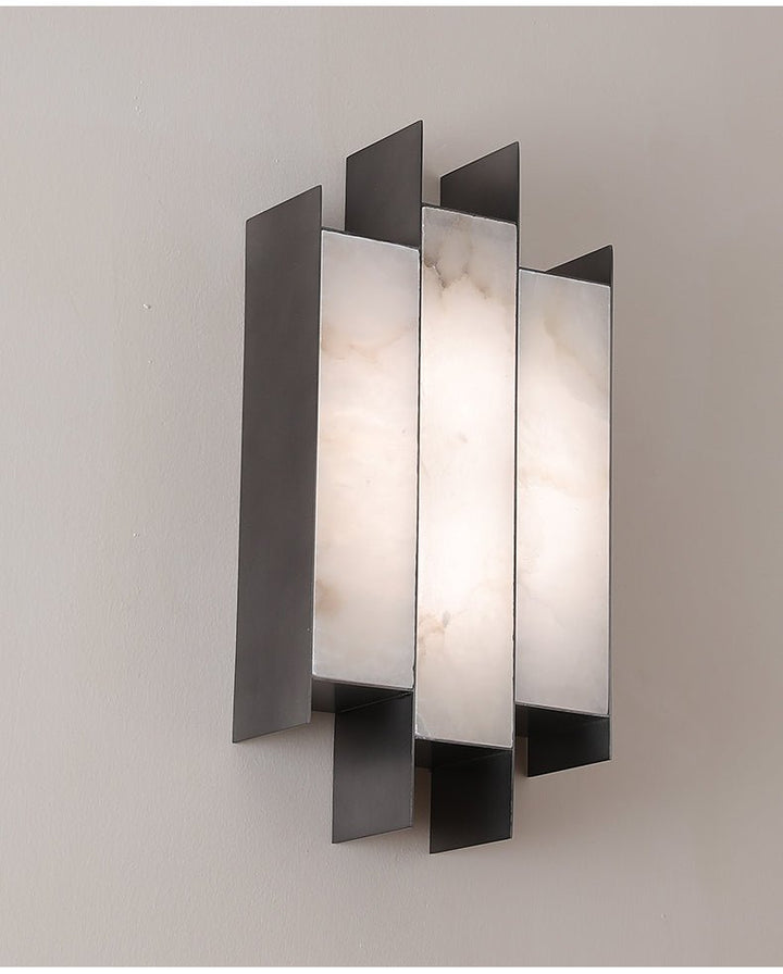 Folded Alabaster Panel Sconce