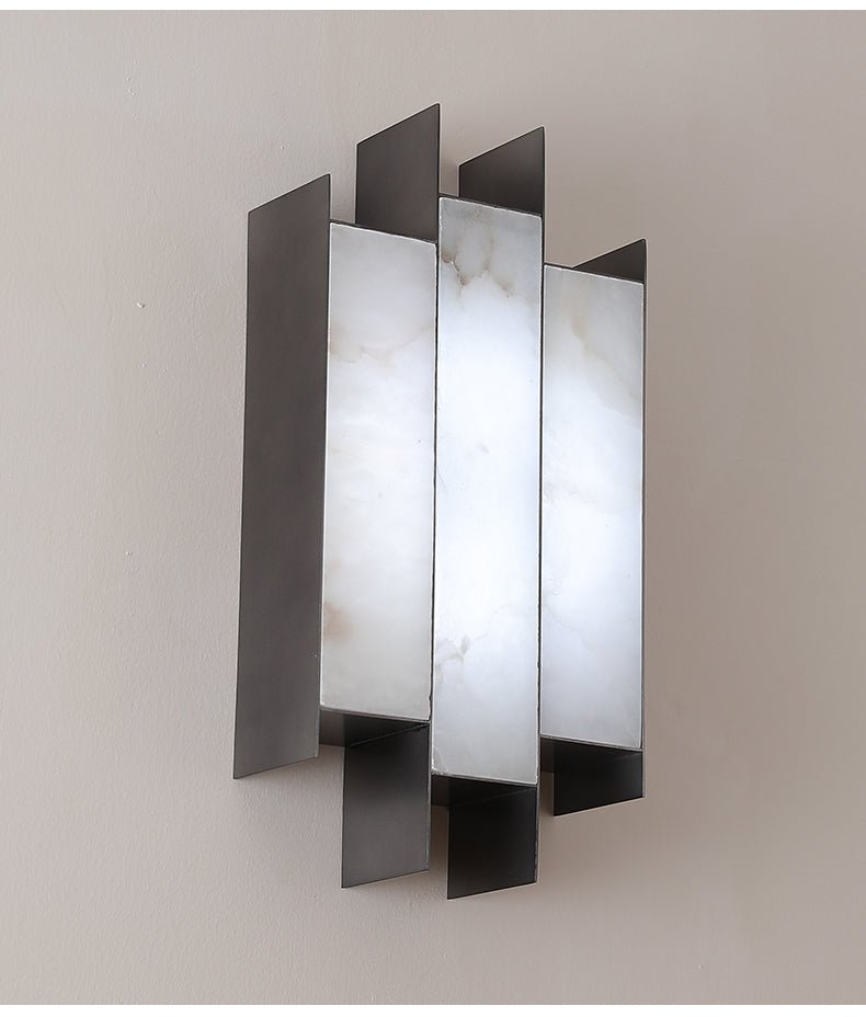 Folded Alabaster Panel Sconce