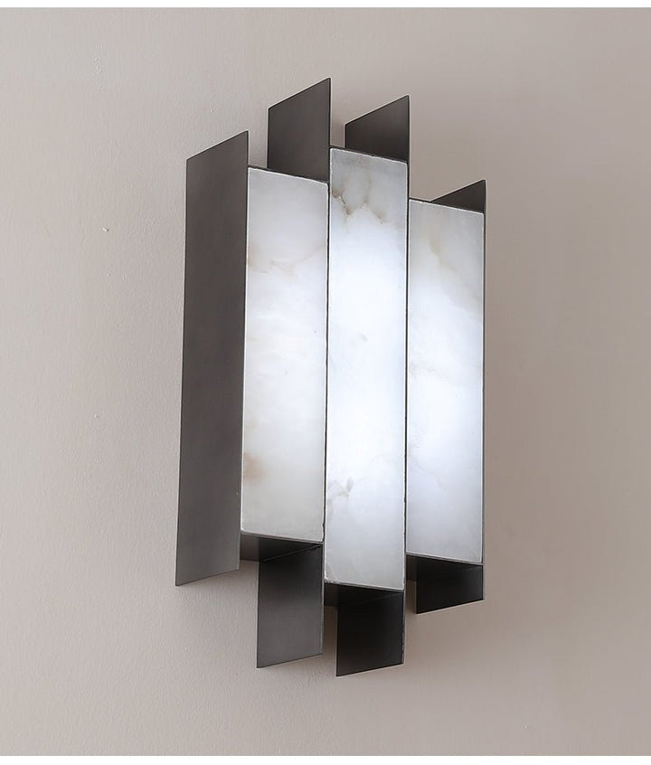 Folded Alabaster Panel Sconce