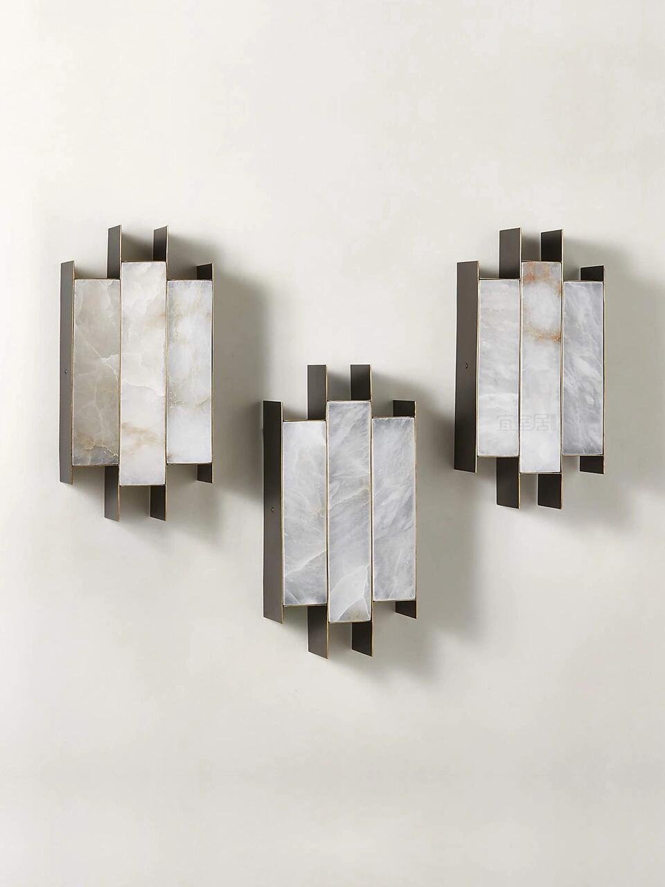 Folded Alabaster Panel Sconce