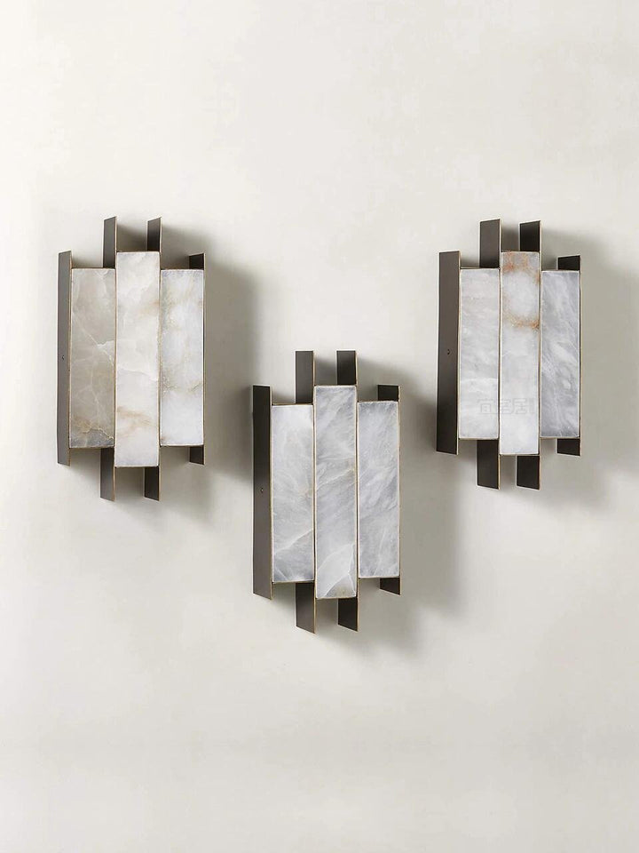 Folded Alabaster Panel Sconce