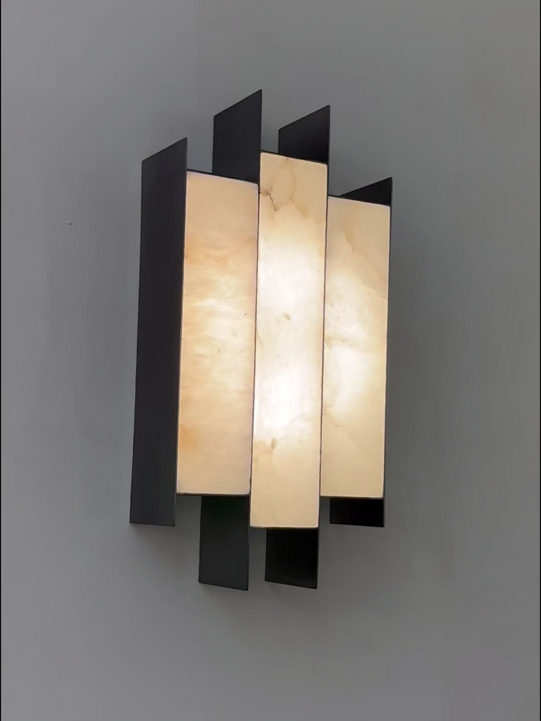 Folded Alabaster Panel Sconce