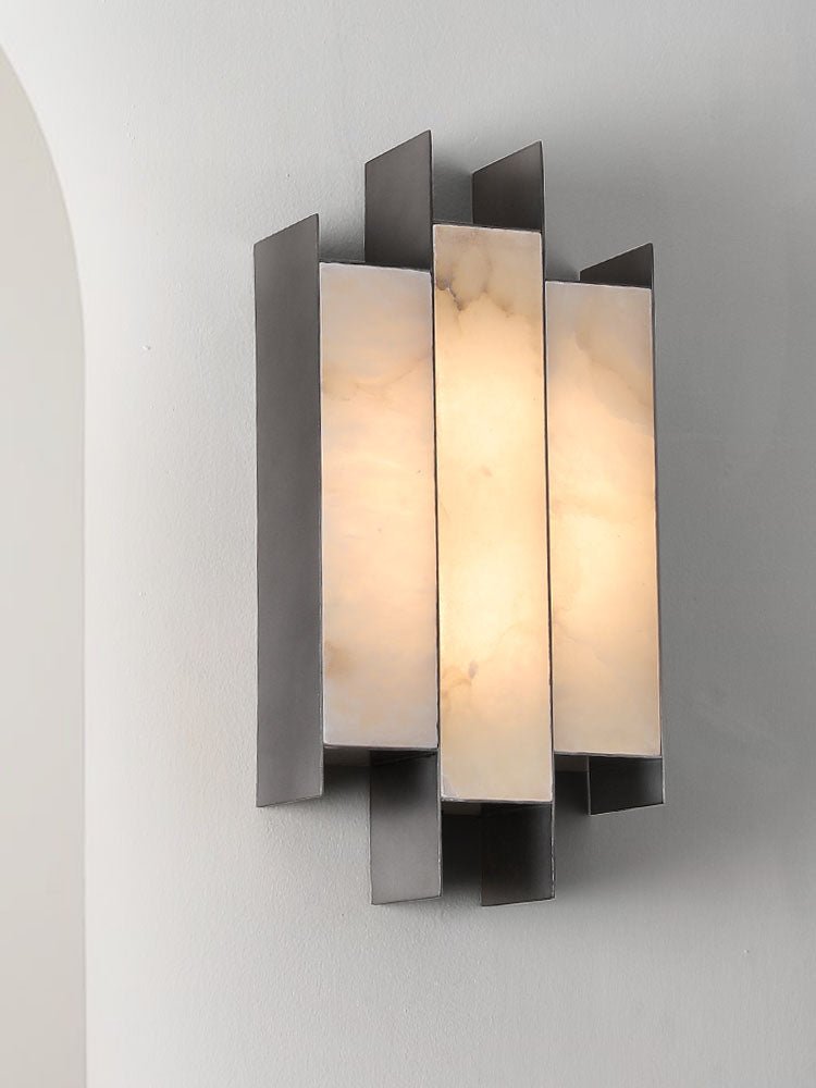 Folded Alabaster Panel Sconce
